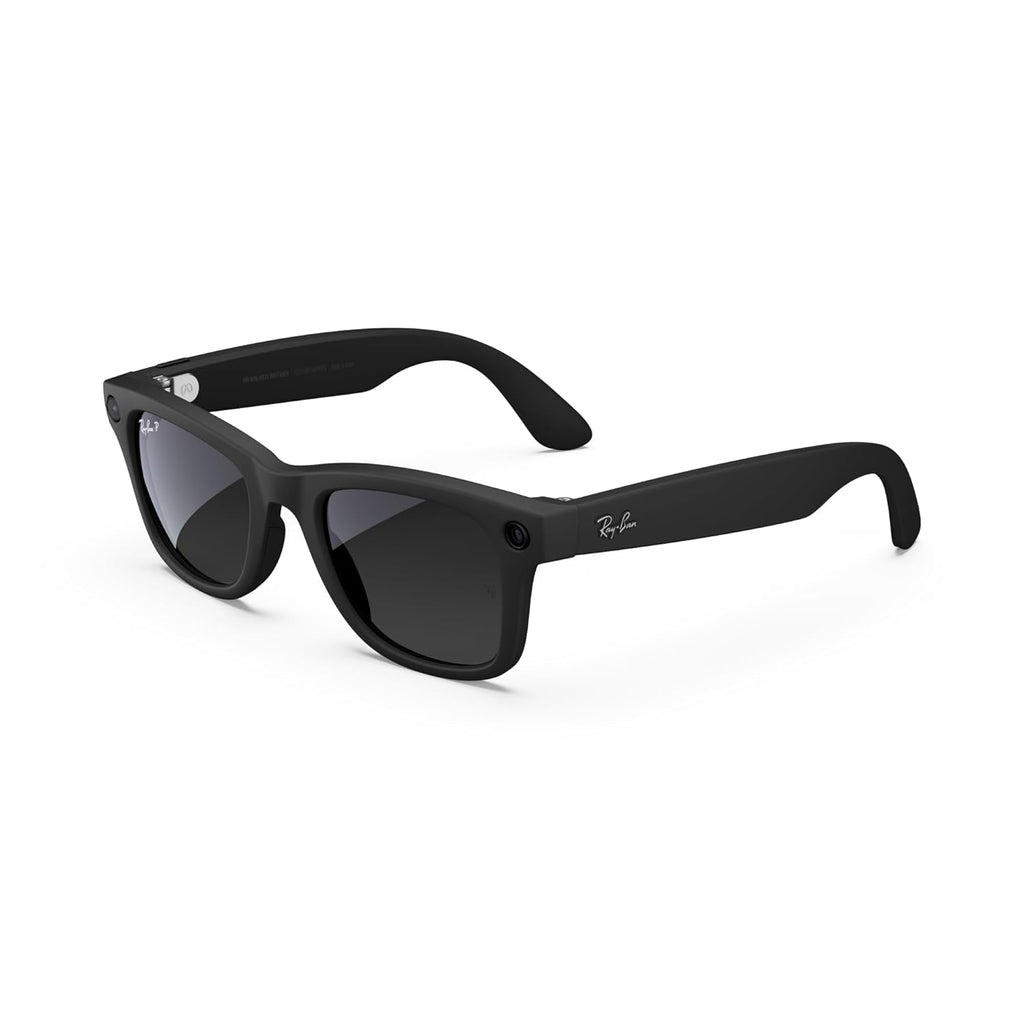 Ray-Ban Meta (Gen 1)  Wayfarer  Matte Black | Smart AI Glasses for Men  Women — 12 MP Camera  Open-Ear Speakers  Video Recording  Bluetooth — Polarized Gradient Graphite Lenses — Wearable Technology