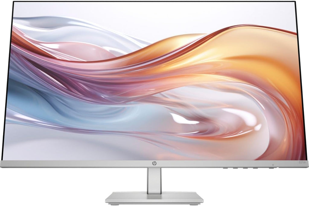 HP Series 5 527sh Monitor (Replaces M27h) 27" 100Hz IPS FHD (1920x1080) 99% sRGB Display  Adjustable Height & Tilt  Flicker Free  Anti-Glare  Black/Silver w/DKZ USB Port Expander (2 Pack)