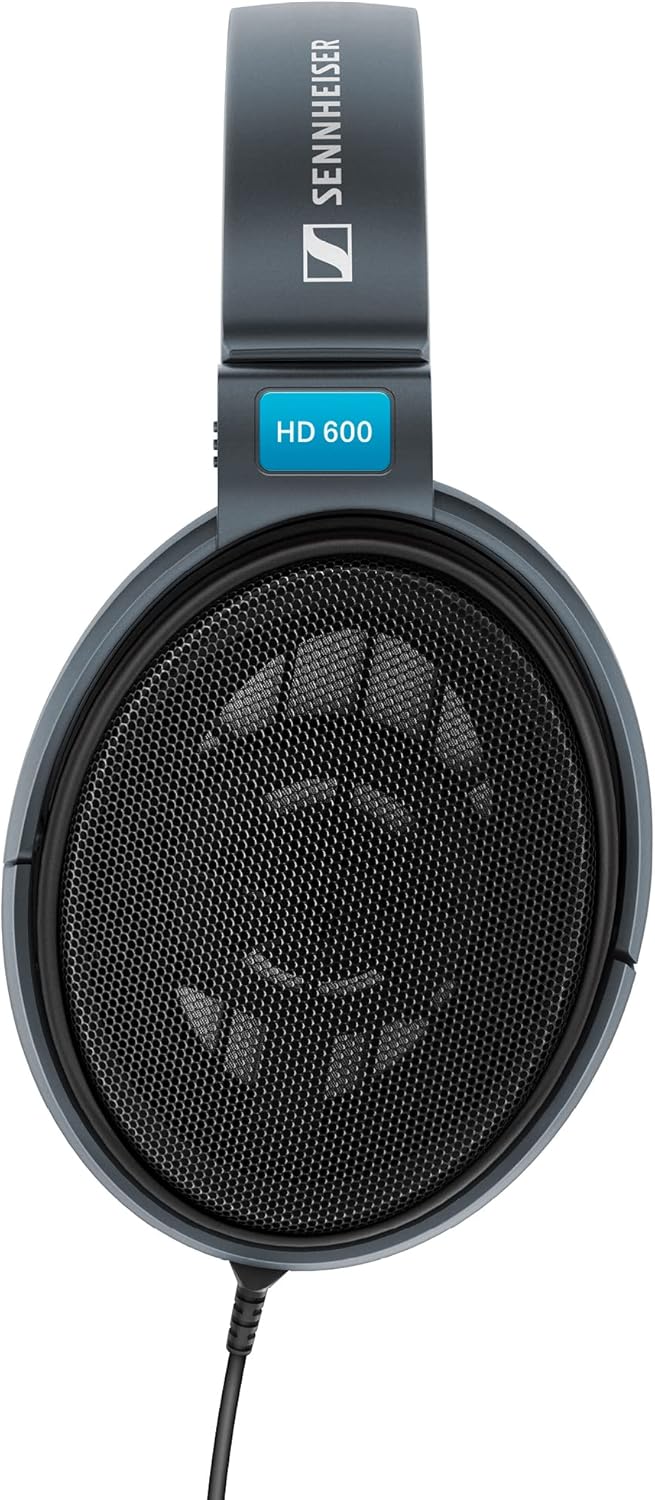 Sennheiser HD 600 - Audiophile Open-Back Dynamic Wired Headphones Over Ear with Natural Soundstage and Premium Comfort for Music Lovers  Open Metal Earpiece Covers  Black