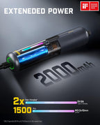 Fanttik S2 Pro Electric Screwdriver, Cordless Screwdriver Set, 7 Torque Settings, 0.5 to 6N.m, 20 Magnetic Bits, 1/4''Hex Shank, with 90° Angle Adapter, for Furniture, Household Repairs
