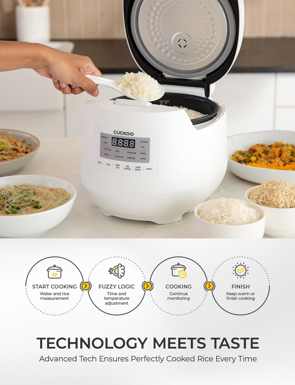 6-Cup / 1.5 Qt. (Uncooked) Micom Rice Cooker and Warmer, Steamer basket, 11 Operating Modes: White Rice, Brown Rice & More, Nonstick Inner Pot, Made in Korea, Small Rice Cooker, Multi Cooker, CR-0641F