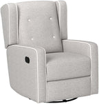 CANMOV Swivel Rocker Recliner Chair, Rocking Chair Nursery Glider Recliner, Manual Glider Chair for Nursery (Gray)