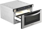 GASLAND 24 Inch Microwave Drawer 1.2 Cu.ft, 1000W Built-In Under Counter Microwave, Fits 12” Pizza & Large Dinner Plates, One-Touch Auto Open, 11 Power Levels, Quiet Operation, Stainless Steel