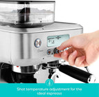 CASABREWS 5700Pro Espresso Machine with Grinder, Professional Coffee Maker with Milk Frother Steam Wand, Barista-Quality Cappuccino Latte Machine with LCD Display, Great for Coffee Enthusiasts