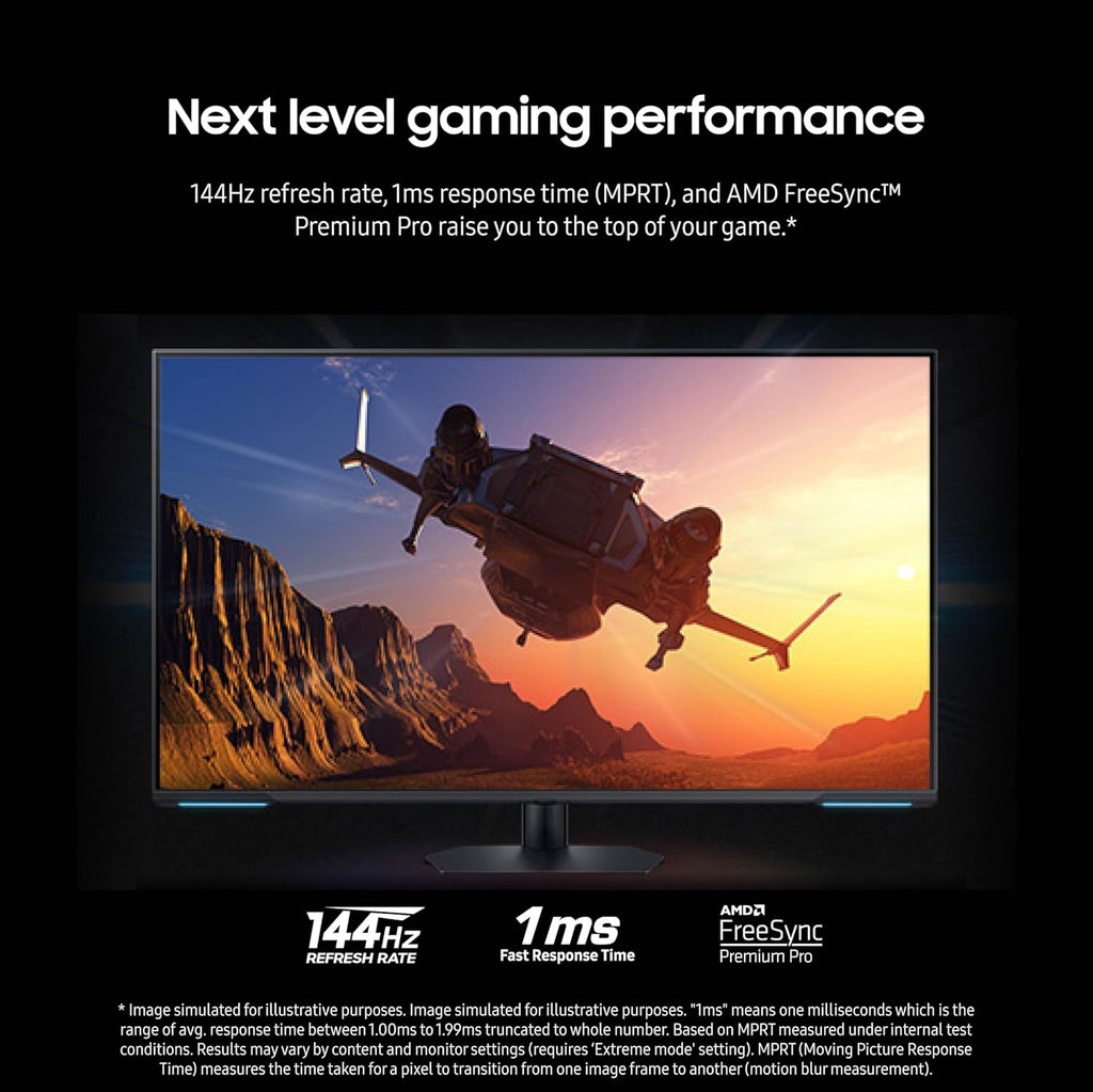SAMSUNG 43" Odyssey Neo G7 Series 4K UHD Smart Gaming Monitor  144Hz  1ms  VESA Display HDR600  Quantum Matrix Technology  AMD FreeSync Premium Pro  LS43CG702NNXZA  Black