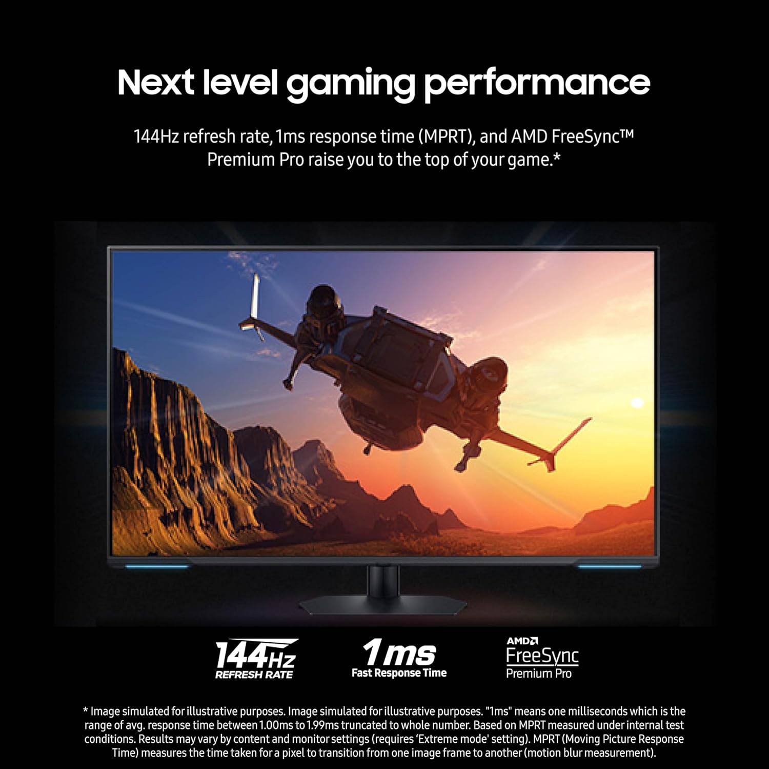 SAMSUNG 43" Odyssey Neo G7 Series 4K UHD Smart Gaming Monitor  144Hz  1ms  VESA Display HDR600  Quantum Matrix Technology  AMD FreeSync Premium Pro  LS43CG702NNXZA  Black