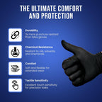 CLEAN SPACE PROJECT Black Nitrile Cooking Gloves, Heavy Duty 5.5 Mil, Disposable Food Grade, Latex Free Powder Free