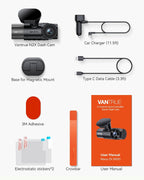 Vantrue N2X 2.7K Dash Cam Front and Inside  5G WiFi Dual Dash Camera for Car with HDR IR Night Vision  STARVIS 2  GPS  2.5K/60FPS  G-Sensor  24/7 Parking Mode  Voice Control  Support 512GB Max