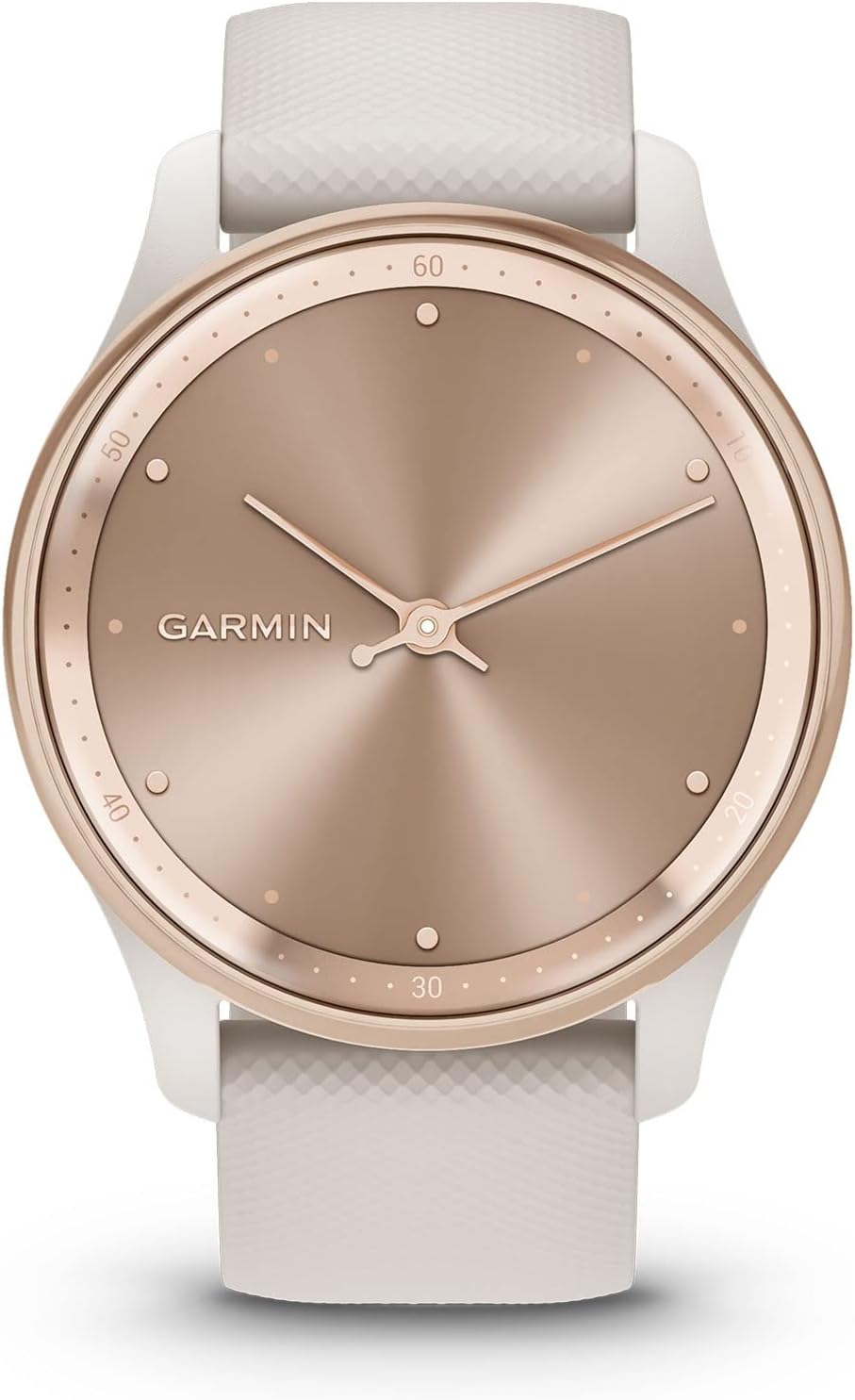 Garmin vívomove Trend  Stylish Hybrid Smartwatch  Long-Lasting Battery Life  Dynamic Watch Hands and Touchscreen Display  Ivory