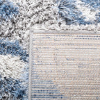 SAFAVIEH Horizon Shag Collection Area Rug - 9' x 12', Grey & Blue, Modern Abstract Design, Non-Shedding & Easy Care, 2-inch Thick Ideal for High Traffic Areas in Living Room, Bedroom (HZN890G)