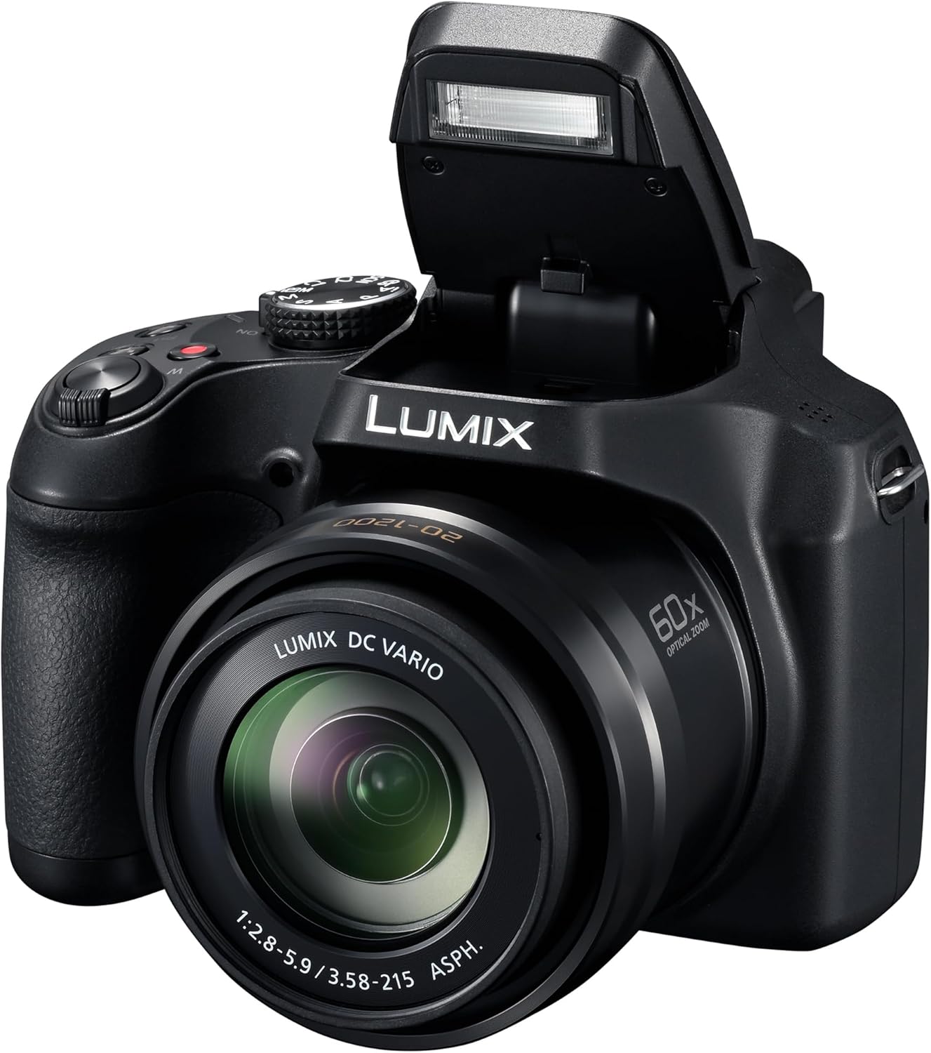 Panasonic LUMIX FZ80D Point and Shoot Digital Camera 4K Photo/Video Recording with Power Optical Image Stabilizer  Vlogging Camera with 60X Optical Zoom & 20-1200mm Wide-Angle Lens - DC-FZ80D