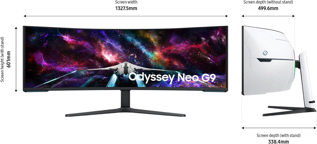 Samsung 57" Odyssey Neo G9 (G95NC) Series Dual 4K UHD 1000R Curved Gaming Monitor  240Hz  1ms with DisplayPort 2.1  Quantum Mini-LED  DisplayHDR 1000  AMD FreeSync Premium Pro  LS57CG952NNXZA