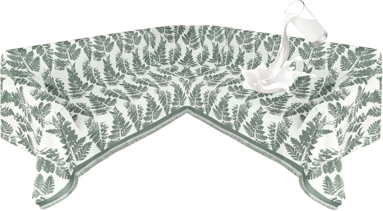 1OO% Waterproof Sectional Couch Covers for Dogs L Shaped Corner Sofa Cover Washable Chenille Sofa Slipcovers Blanket Modern Jacquard Pet Furniture Protector (91"x252", Sage Green)