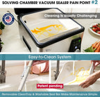 Vesta Precision 12” Chamber Vacuum Sealer, Smart Auto Vacuum Time, Easy-to-Clean System, Commercial-Grade Pump, Deep Chamber for Liquids, Meats, Mason Jars & Sous Vide, V553