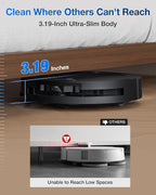 ECOVACS DEEBOT T50 PRO Omni Robot Vacuum and Mop, 3.19” Ultra-Slim, 15,000Pa Suction, ZeroTangle 2.0, TruEdge Edge Cleaning, AIVI 3D Obstacle Avoidance, Auto Mop Wash & Dry, Self-Emptying
