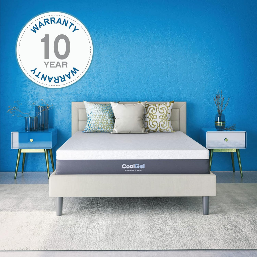 Cool Gel 12 Inch King Mattress Memory Foam Medium Firm, King Size Memory Foam Mattress Cooling, Made in the USA, 12" Depth with Pressure Relief, CertiPUR-US Certified No Fiberglass, CoolGel Bed