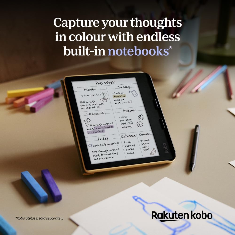 Kobo Libra Colour | eReader | 7" Glare-Free Colour E Ink Kaleido 3 Display | Dark Mode Option | Audiobooks | Waterproof
