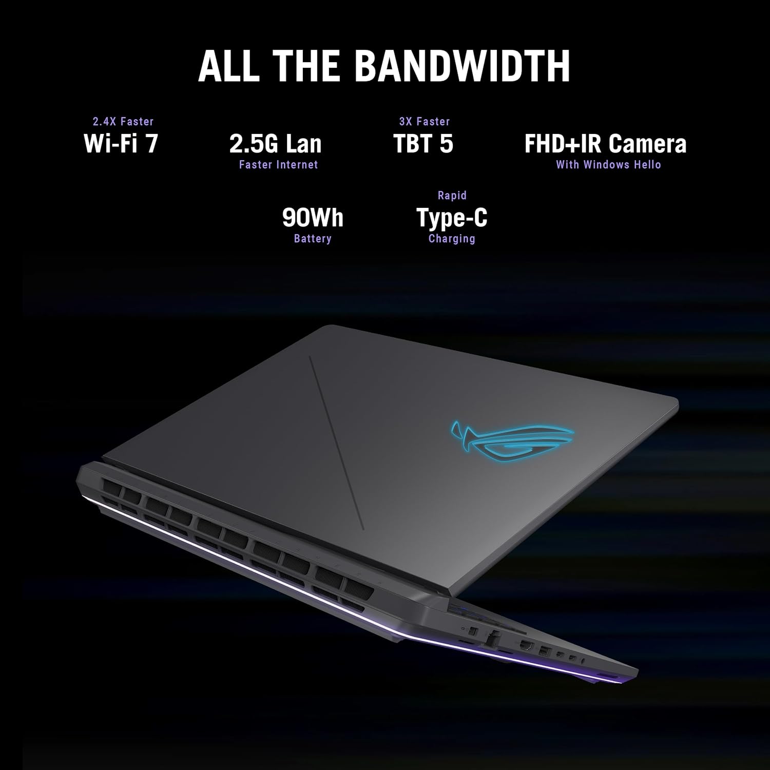 ASUS ROG Strix G16 (2025) Gaming Laptop  16” ROG Nebula Display 16:10 2.5K 240Hz/3ms  NVIDIA® GeForce RTX™ 5070 Ti GPU  Intel® Core™ Ultra 9 275HX Processor  32GB DDR5  1TB SSD  Wi-Fi 7  Win11 Home