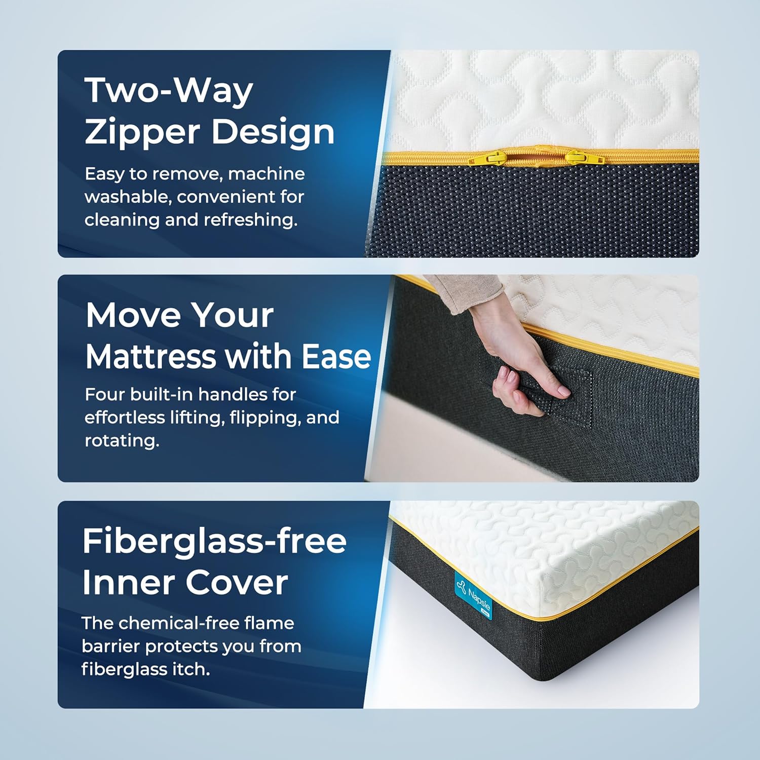 14 Inch King Size Mattress, Cooling Tencel Cover, King Memory Foam Mattress in a Box, Medium Plush King Size Bed for Back Pain Relief and Cool Sleep, CertiPUR-US Certified, Foam Made in USA