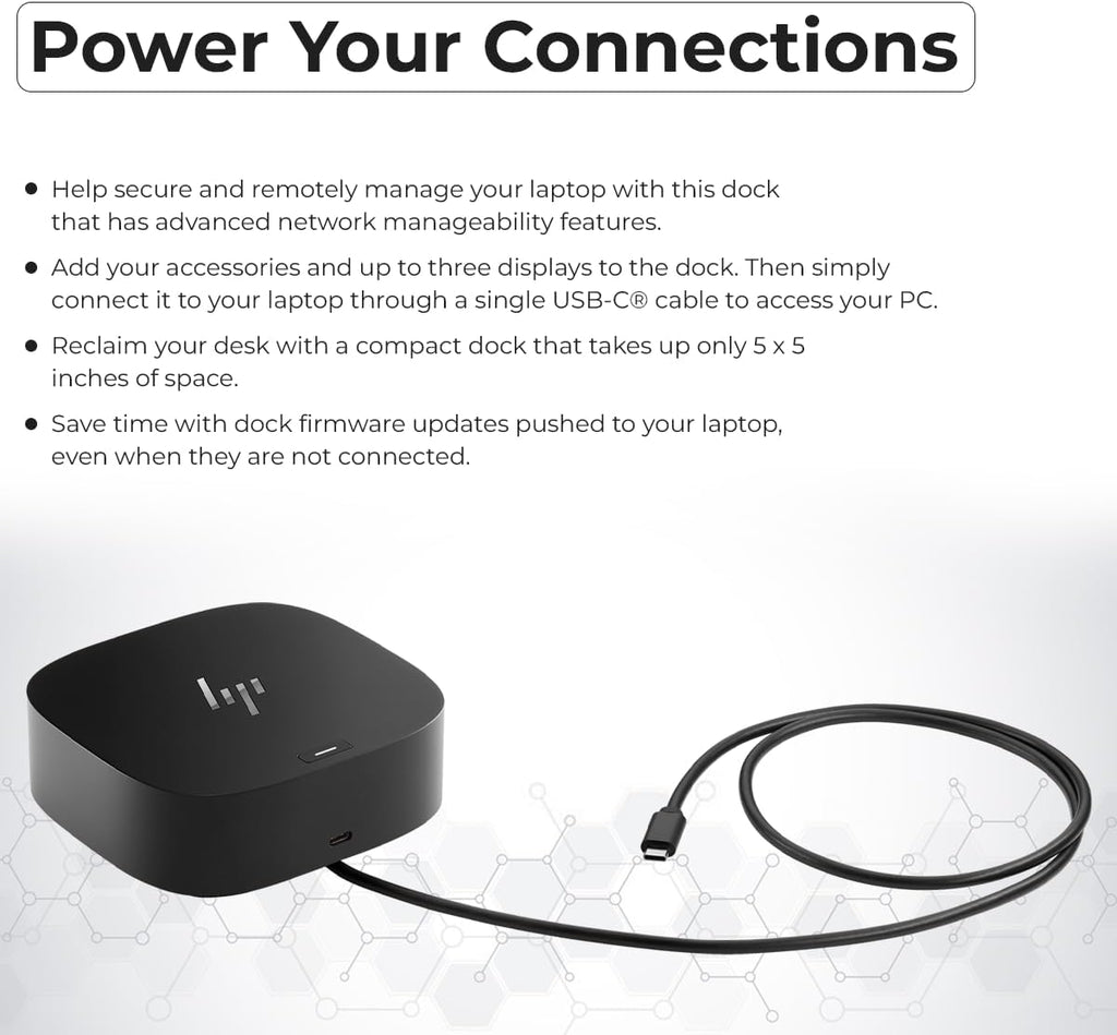 HP Docking Station for Laptop Dual Monitor and Charging Bundle - HP USB-C G5 Dock 5TW10AA / 5TW10UT / 5TW10AA#ABB with 120W Adapter  HDMI  DisplayPort  USB-C Cables & Microfiber Cleaning Cloth