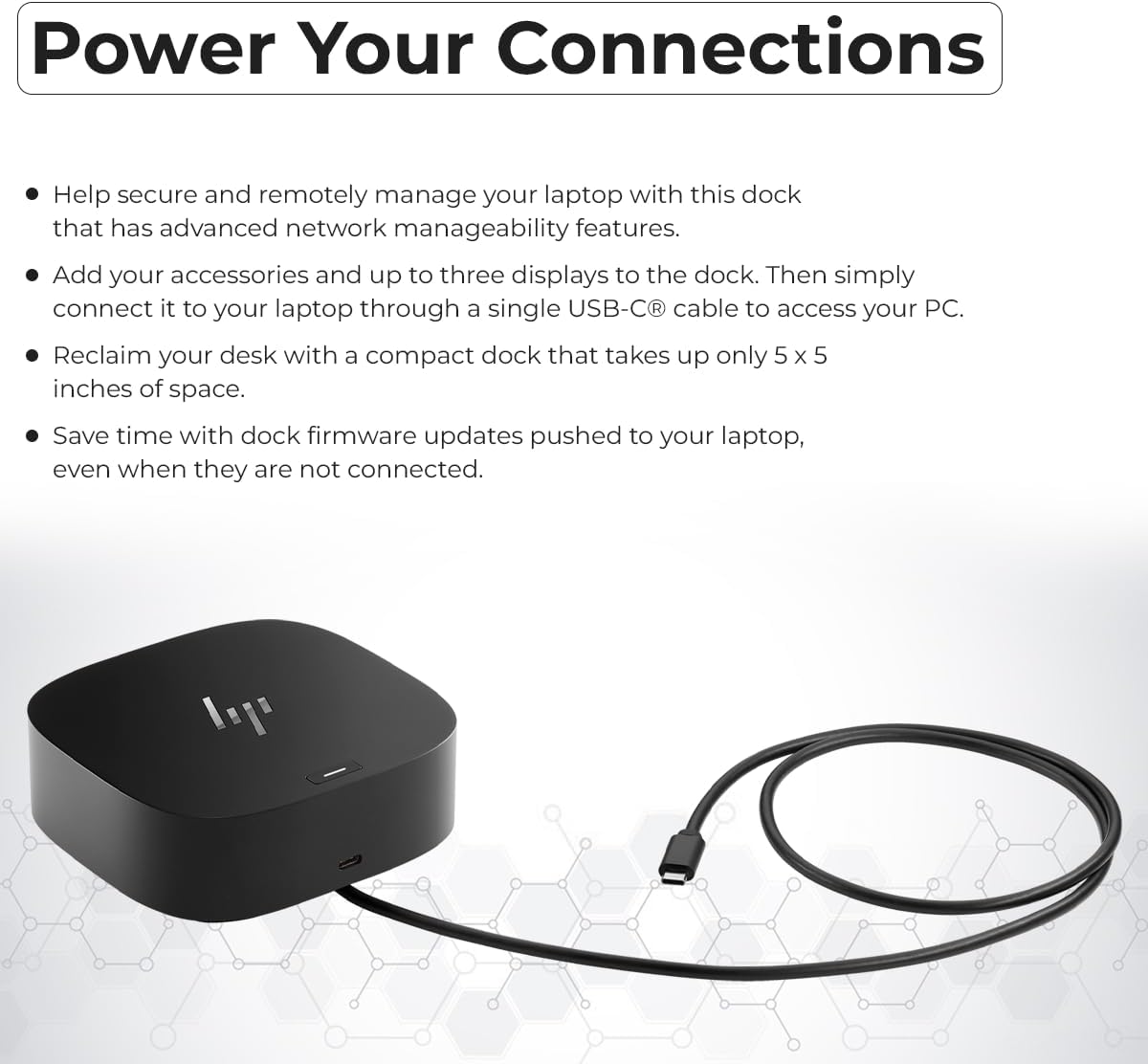 HP Docking Station for Laptop Dual Monitor and Charging Bundle - HP USB-C G5 Dock 5TW10AA / 5TW10UT / 5TW10AA#ABB with 120W Adapter  HDMI  DisplayPort  USB-C Cables & Microfiber Cleaning Cloth