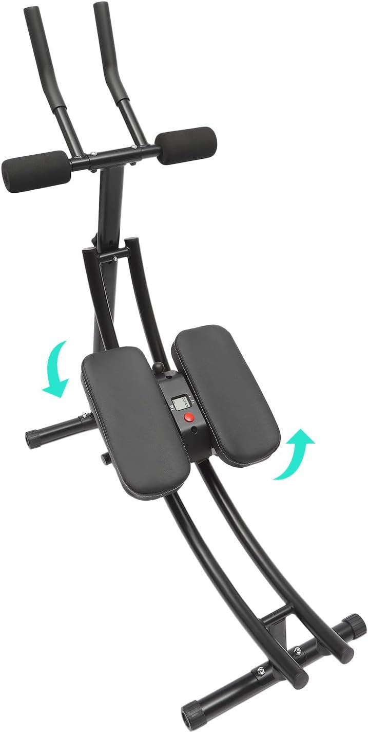 Ab Machine for Home Gym, Ab Workout Equipment for Women, Foldable, Knee Protection, Abdominal Trainer for Stomach Workout
