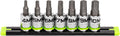 GRIPEDGE HEX Bit Socket Set | 7-PC - 3/8'' Drive Short Metric RPT Hex Driver Set | Sizes 4MM - 10MM | Made With S2 Steel | Includes Premium Aluminum Storage Rail |