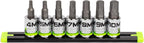 GRIPEDGE HEX Bit Socket Set | 7-PC - 3/8'' Drive Short Metric RPT Hex Driver Set | Sizes 4MM - 10MM | Made With S2 Steel | Includes Premium Aluminum Storage Rail |