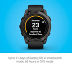 Garmin epix Pro (Gen 2) Sapphire Edition  51mm  High Performance Smartwatch  Advanced Training Technology  Built-in Flashlight  Black