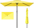 AreShark 6.5' x 10' Rectangular Patio Umbrellas for Outdoor, Outdoor Table Umbrella, Large Outdoor Patio Umbrellas with 6 Sturdy Ribs for Pool, Garden, Deck & Market (Yellow)