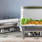Alpha Living 4 Pack 8 Quart Stainless Steel Chafing Dish