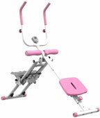 2-in-1 Stair Stepper & Ab Machine, Multi-Function Vertical Climber for Home Gym, Full-Body Cardio & Core Workout Equipment with Adjustable Handlebar, Silent Rollers, 300 LBS Capacity