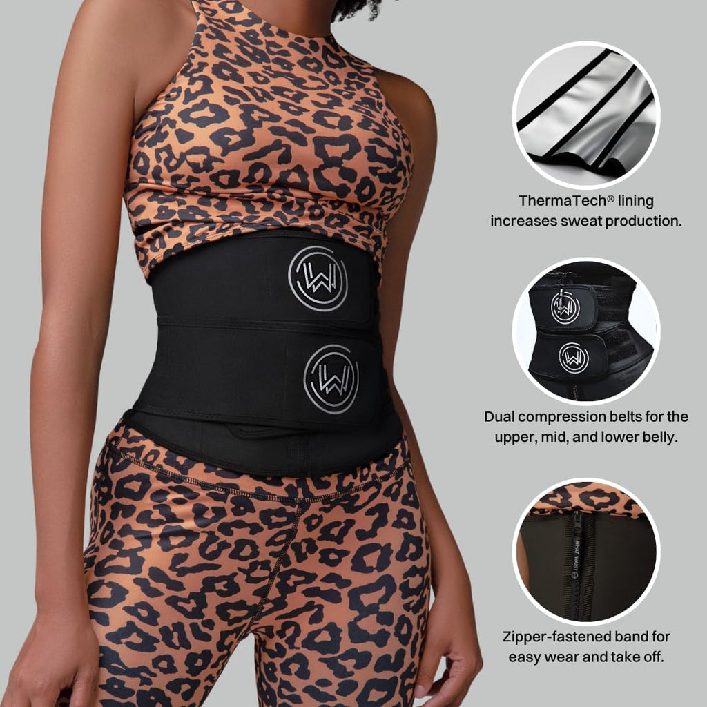 What Waist Vapor Define Band - Sweat Waist Trainer with ThermaTech Fabric - Stomach Wrap for Weight Loss, Sweat & Workouts