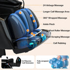 4D Zero Gravity Massage Chair 52" SL-Track Sliding Massages AI Voice Control System LCD Touch Screen 52 Airbags Soft Massage Body Scan and Calfrest Extension Massage Chairs Full Body  Wireless Charger