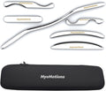 6-Piece Stainless Steel Iastm Set - Muscle Scraper Massage Tool for Deep Tissue by myofascial Release Tool Comes with a Storage Bag