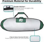 Surfboard Bag Longboard Bag Day Bag for 6'0,6'6,7'0,7'6,8'0,9'6,10'0 Surf Hybrid Fish ShortBoard w/Fin Slot and Padded Shoulder Strap,Easy Access Surf Bag Protect Board for Daily Local Road Short Trip