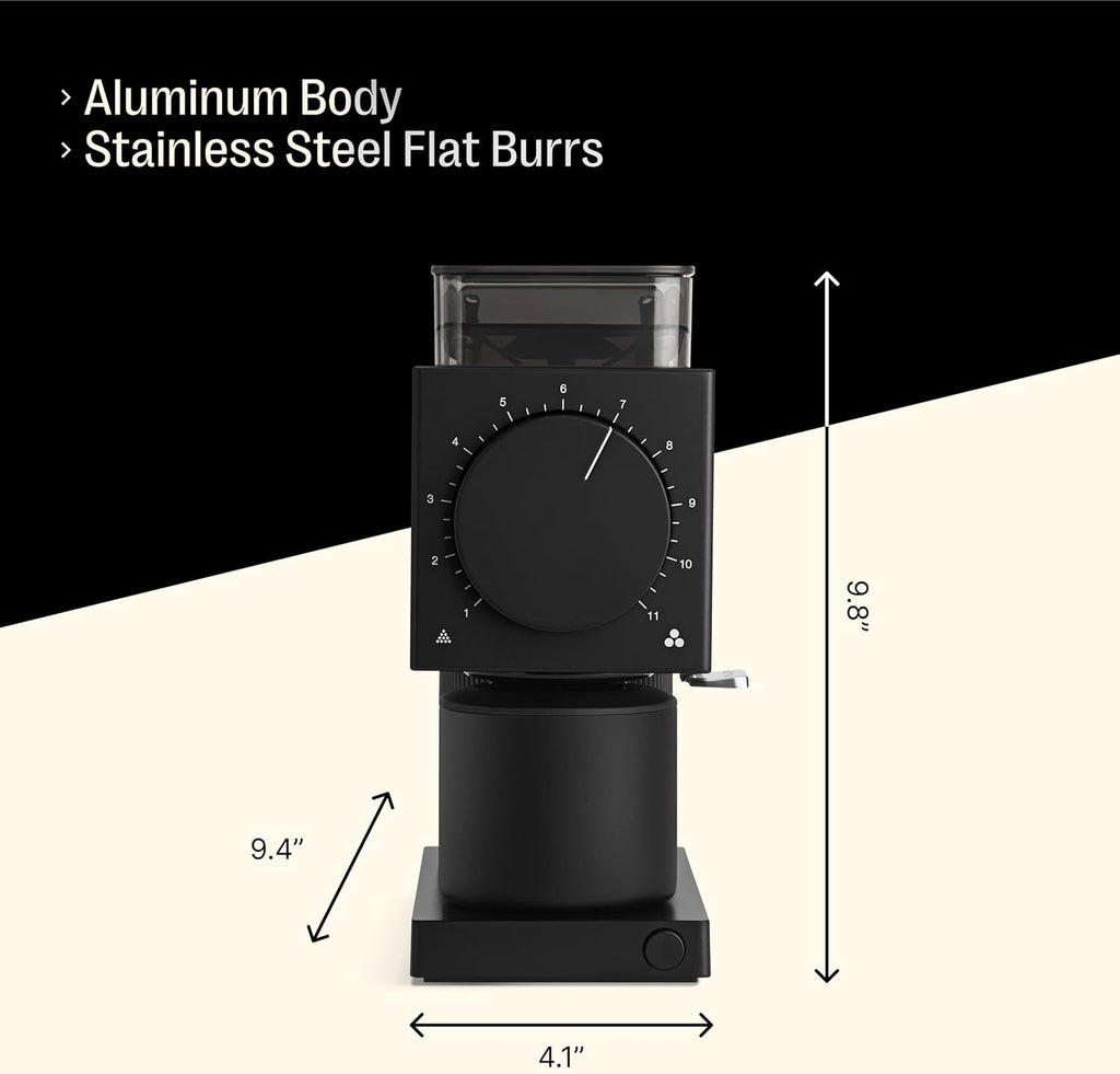 Fellow Ode Gen 2 64mm Flat Burr Coffee Grinder, Single Dose, 31 Grind Settings, Electric, Stainless Steel, Quiet & Anti-Static for Pour Over, French Press & Cold Brew – Matte Black