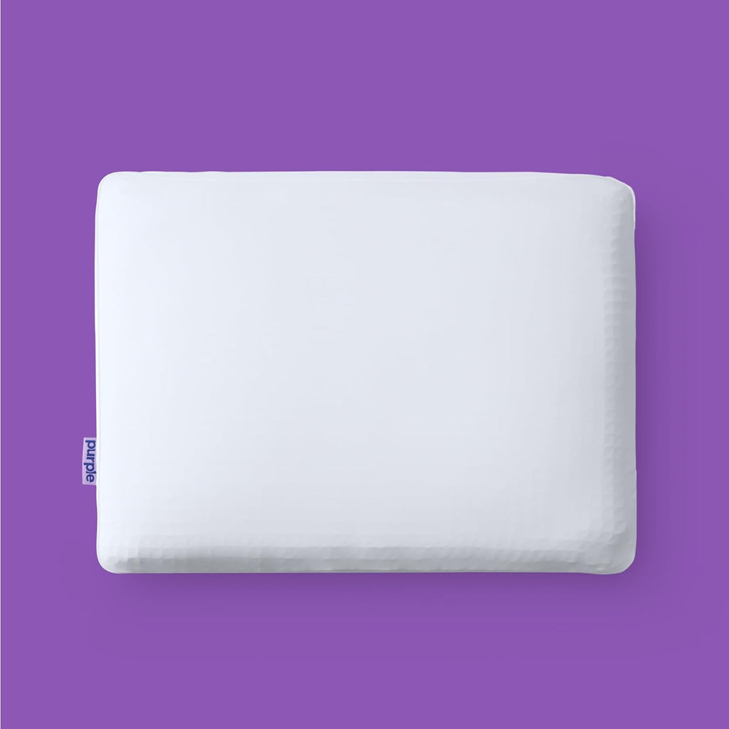 Purple DreamLayer Pillow - Standard Size, Multi-Layered GelFlex Grid & MicroAir Foam for Support & Pressure Relief - Customizable Height with Removable Foam Booster Layers
