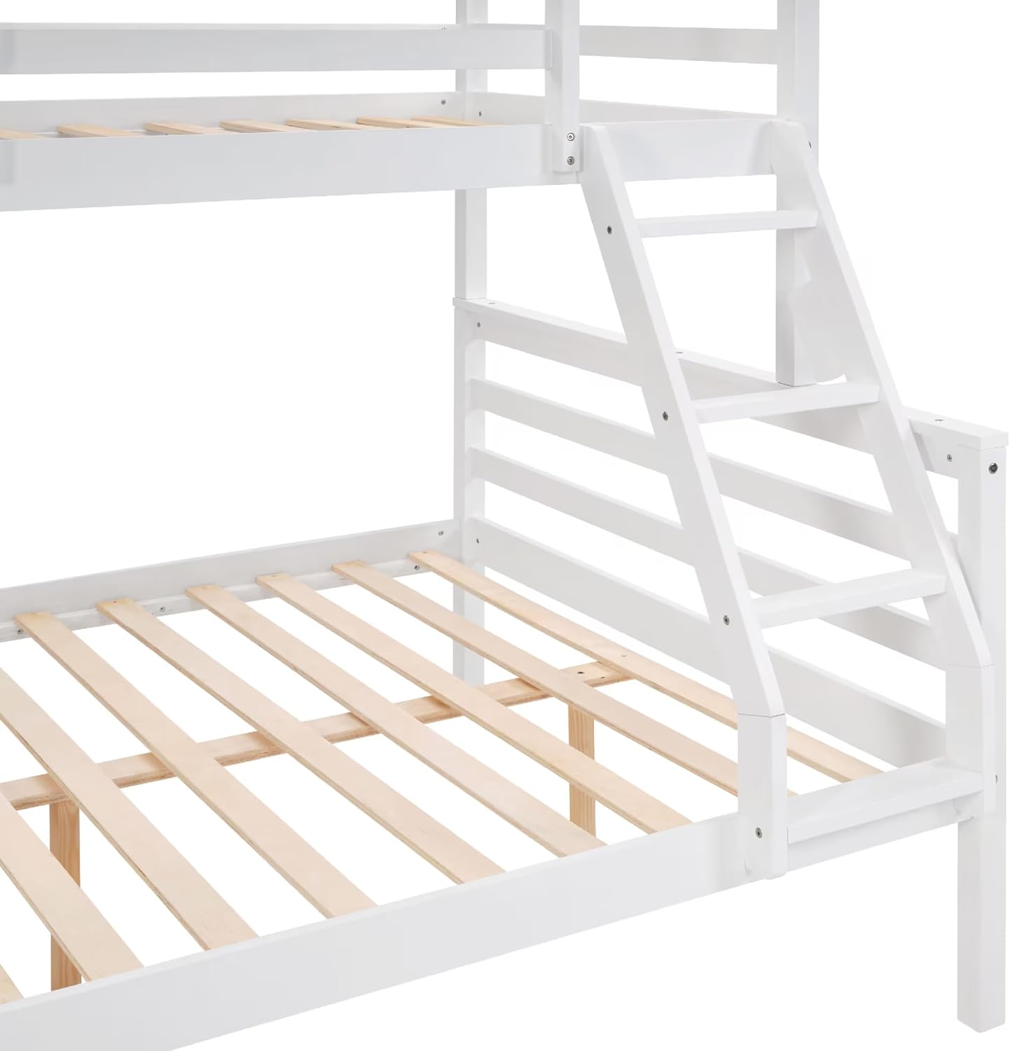 Softa Twin Over Full Bunk Bed with Ladder,Wooden Bunk Bed with High Guardrail and Ladder for Kids, Teens, Dorm Rooms, and Guest Rooms,No Box Spring Needed
