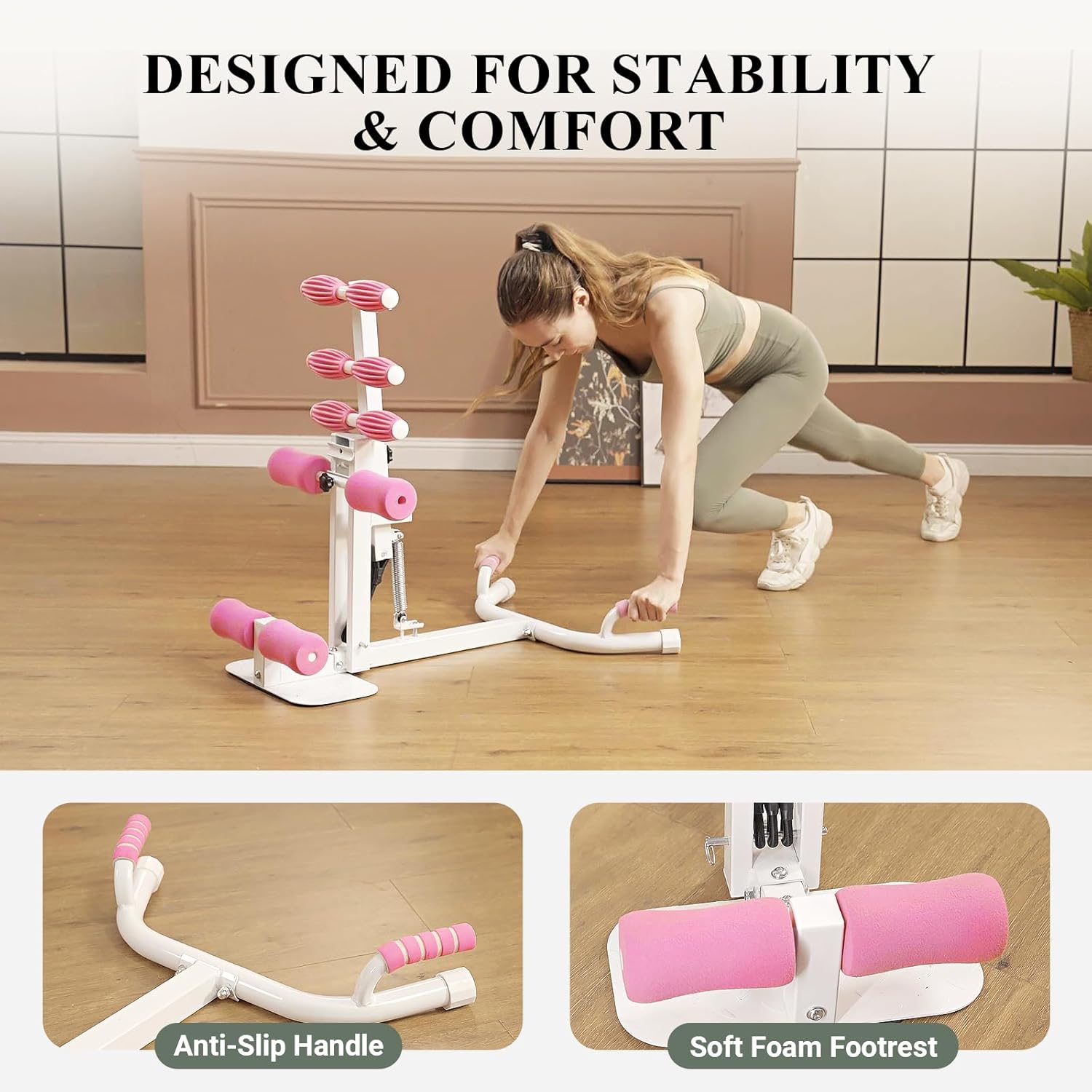 PAETA Squat Machine, Deep Squat Machine for Women, Glutes Workout Equipment with Adjustable Resistance Bands, Leg, Core & Ab Exercise Machine, Squat Assist Trainer for Home Gym