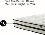 Signature Design by Ashley Full Size Chime 10 Inch Medium Firm Hybrid Mattress with Cooling Gel Memory Foam for Pressure Relief, Fiberglass Free, Mattress In A Box