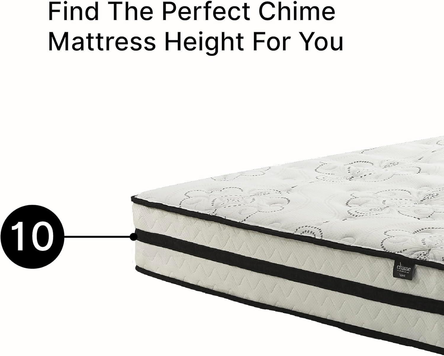 Signature Design by Ashley Full Size Chime 10 Inch Medium Firm Hybrid Mattress with Cooling Gel Memory Foam for Pressure Relief, Fiberglass Free, Mattress In A Box