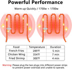Electric Deep Fryer 17.2L/18.2QT Stainless Steel Dual Tank Commercial Fryer with Basket, 3400W 110V Countertop Deep Fryer for Home Kitchen and Restaurant Use with Oil Thermometer & Temperature Control