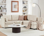 Modular Sectional Sleeper Sofa, Sectional Couch Reversible Sleeper Sofa Bed, 6 Seat Modular Couch with Storage and Chaise, Couches for for Living Room, Beige