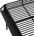 Bellemave Queen loft Bed with Storage Stairs, Wardrobe, Shelves, Metal Queen Size Loft Bed Frame for Adults, Kids, Teens, Black with Black Woodgrain