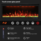 Valuxhome 60inch Recessed Electric Fireplace, Ultra Narrow Frame Design, 13 Flame Colors, 400 Sq.ft, 750/1500W