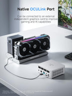 MINISFORUM UM880 Plus Mini PC AMD Ryzen 7 8845HS(8C/16T  up to 5.1GHz)  32GB DDR5 1TB PCIe4.0 SSD  HDMI+DP+USB4 Triple Outputs  OCuLink Port  2.5G LAN  5x USB Port  Radeon 780M Graphics Micro Computer