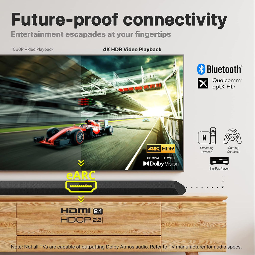Nakamichi Shockwafe Ultra 9.2.4 Channel Soundbar System with Dolby Atmos/DTS:X  Dual 10" Subwoofers  4 Rear Surround Speakers  1300 Watts Max Output Power