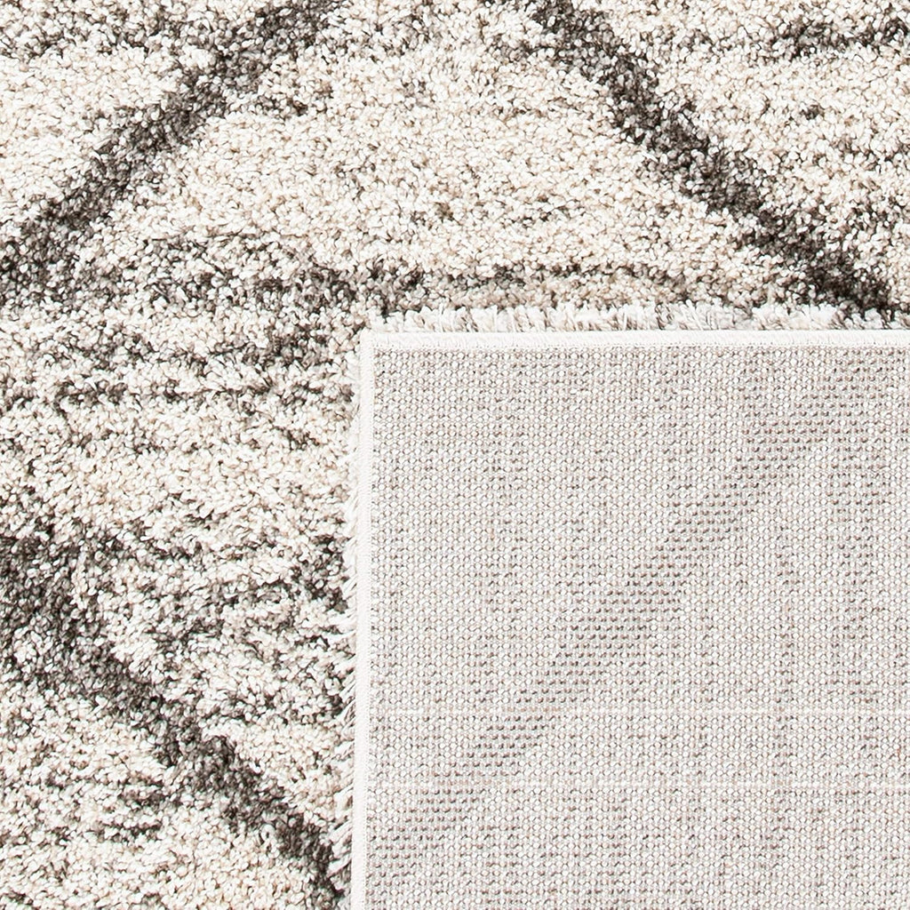 SAFAVIEH Hudson Shag Collection Area Rug - 9' x 12', Grey & Beige, Modern Trellis Design, Non-Shedding & Easy Care, 2-inch Thick Ideal for High Traffic Areas in Living Room, Bedroom (SGH281J)