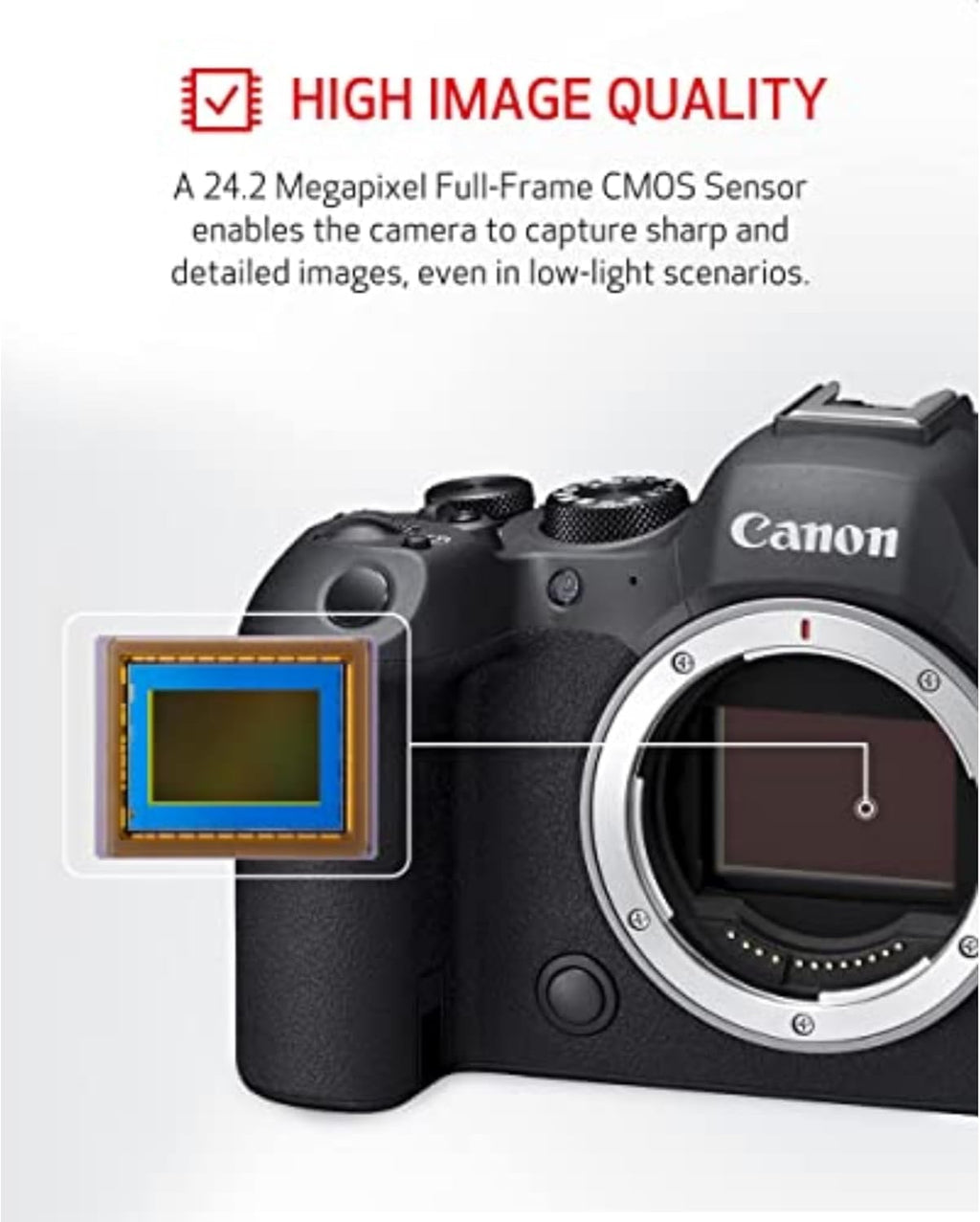Canon EOS R6 Mark II Mirrorless Camera RF24-105mm F4-7.1 is STM Lens Kit  Full-Frame Hybrid Camera  24.2 Megapixel CMOS Sensor  Photo and Video Capabilities  Black